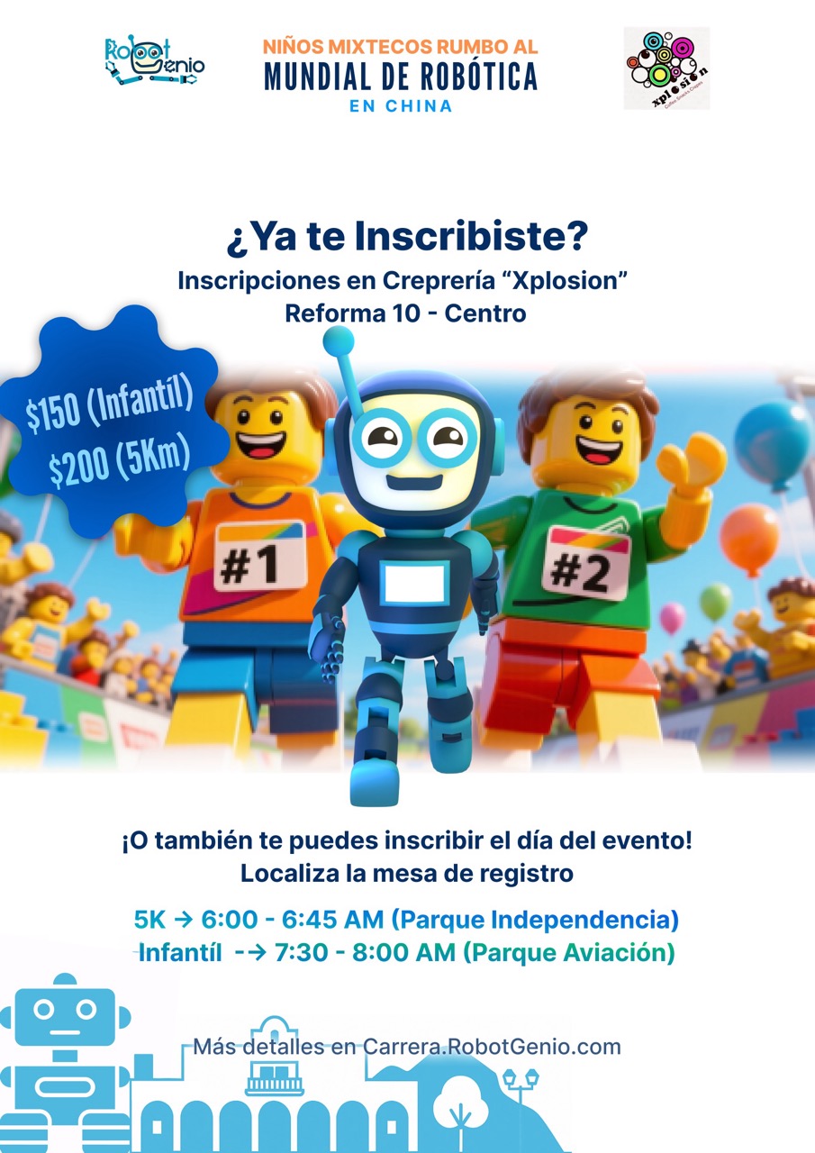 Cartel con información oficial de inscripciones al evento